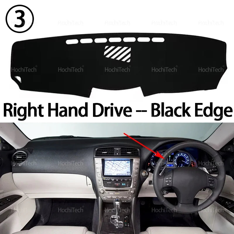 Anti-Slip Mat Dashboard Cover Carpet Sunshade Dashmat Accessories for Lexus IS250 IS300 IS350 2006 2007 2008 2009 2010 2011