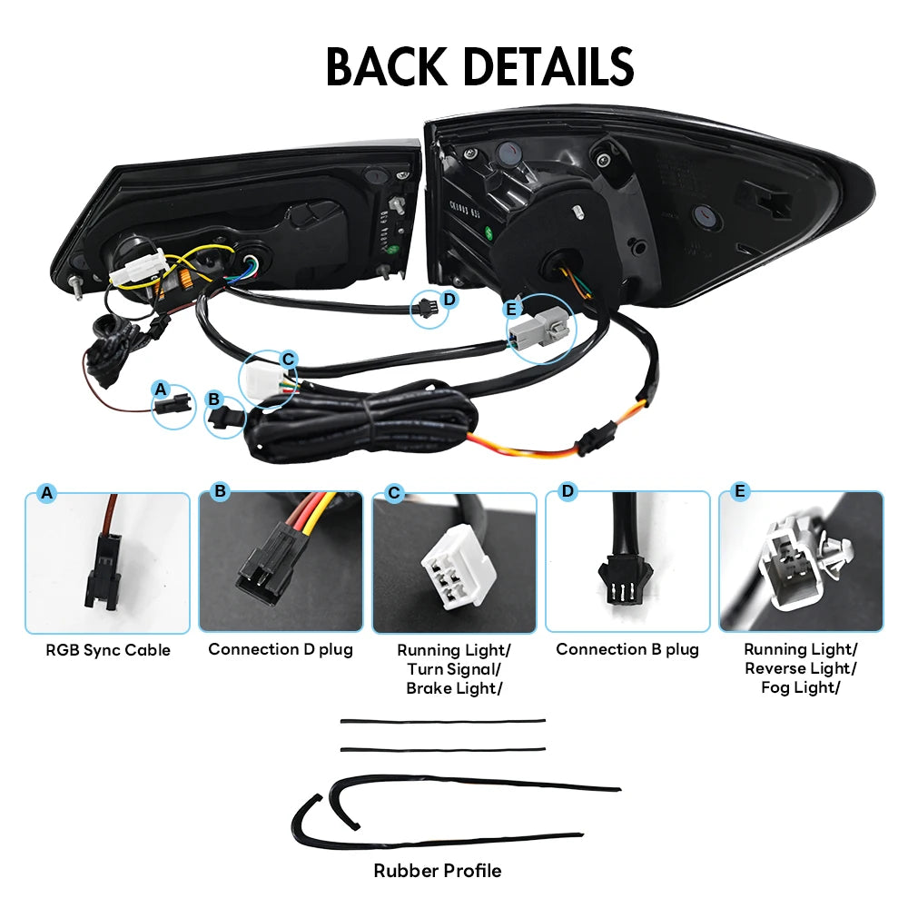 RGB Tail lights Lexus is250/350 2006-2012