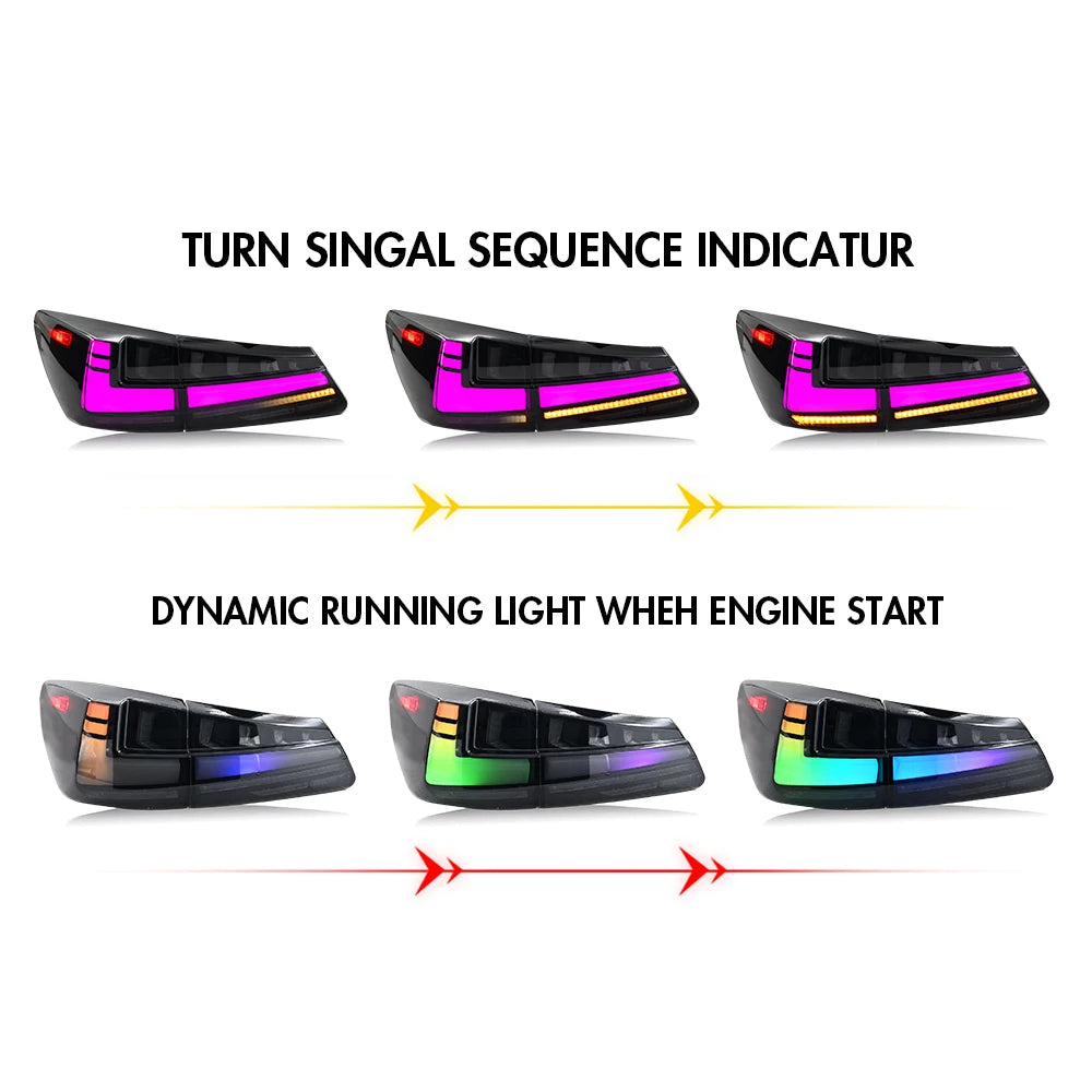 RGB Tail lights Lexus is250/350 2006-2012
