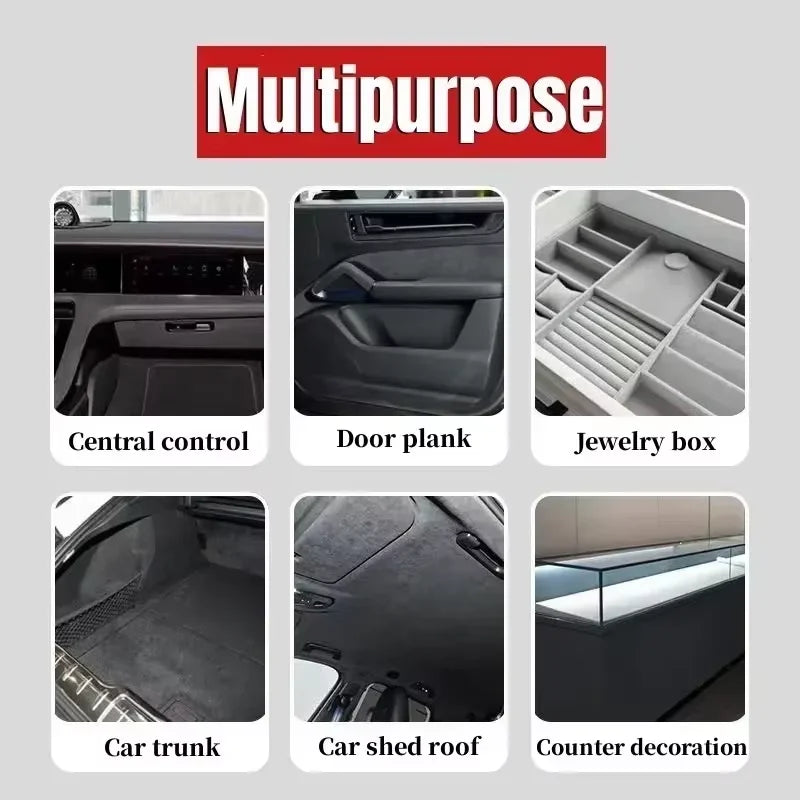 Elastic Suede Self Adhesive Velvet Fabric Repair Tape DIY Car Interior Dashboard Modification Renovation Leather Roll Stickers
