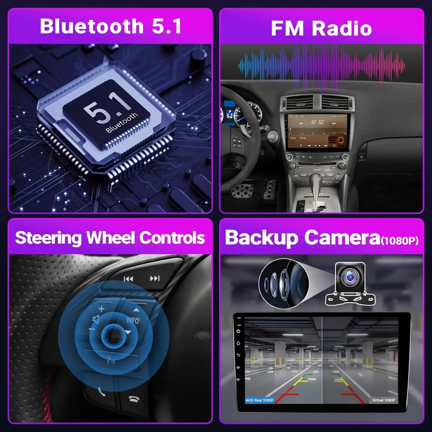 Lexus is350 250 2006-2011 Apple carplay/Android auto unit. GPS Multimedia Stereo Wifi 10Inch 2din Touch Screen